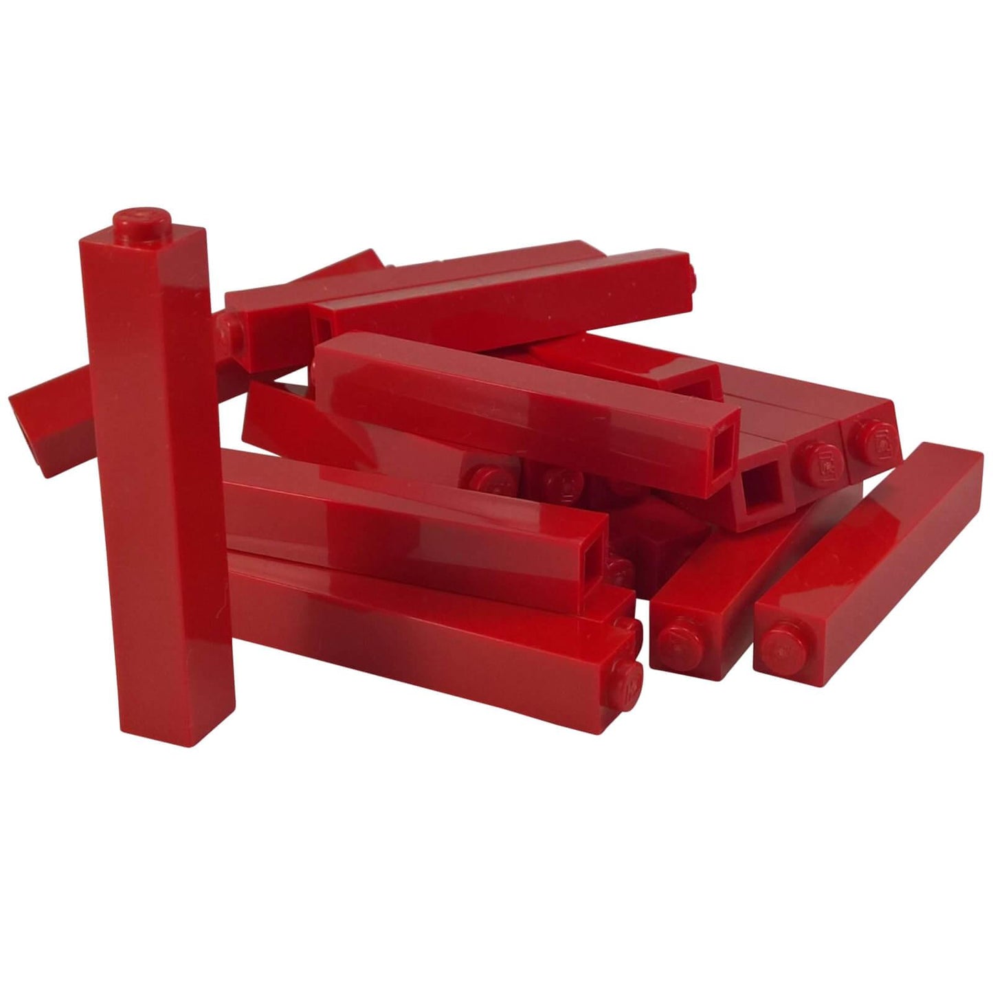 LEGO® 1 x 1 x 5 tiili kiinteällä nupilla 2453b punaisessa, korkea pystysuora rakennusosa
