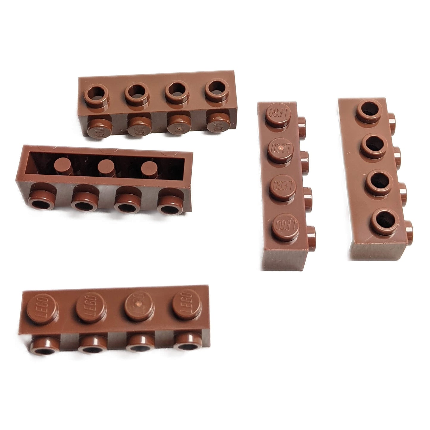LEGO® Brick Modified 1 x 4 with Studs on Side 30414 reddish brown