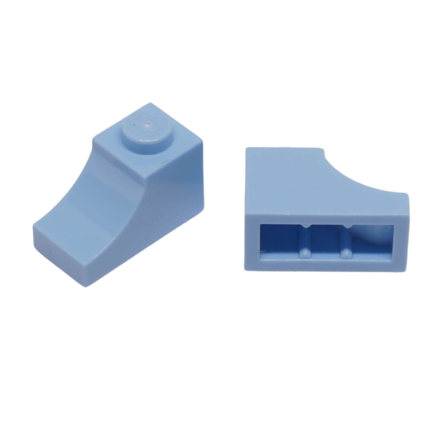 Bright light blue inverted arch 1 x 2 for LEGO® building structures and smooth curved details
