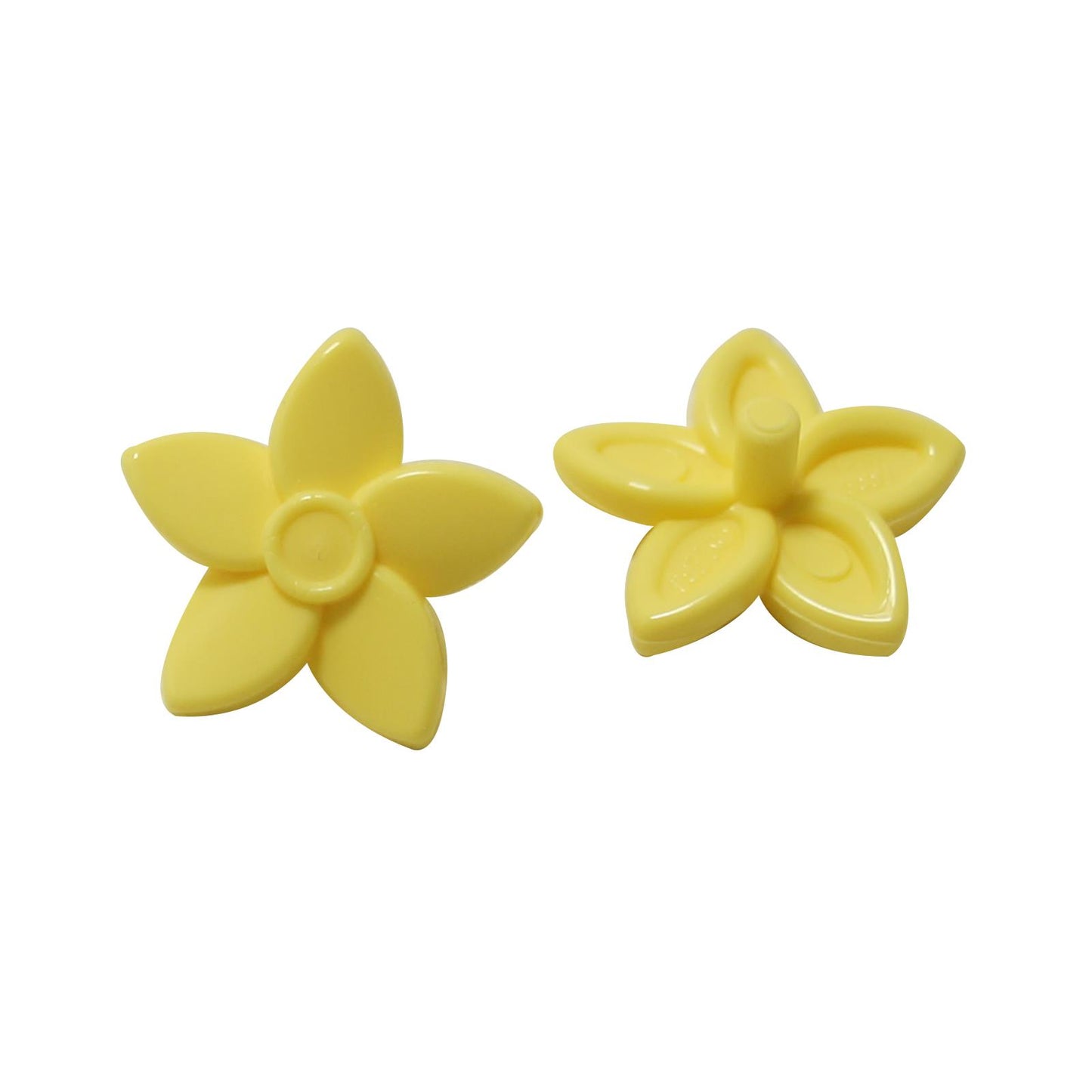 Bright light yellow flower hair pin with petal design, small decorative Friends mini-doll hair accessory
