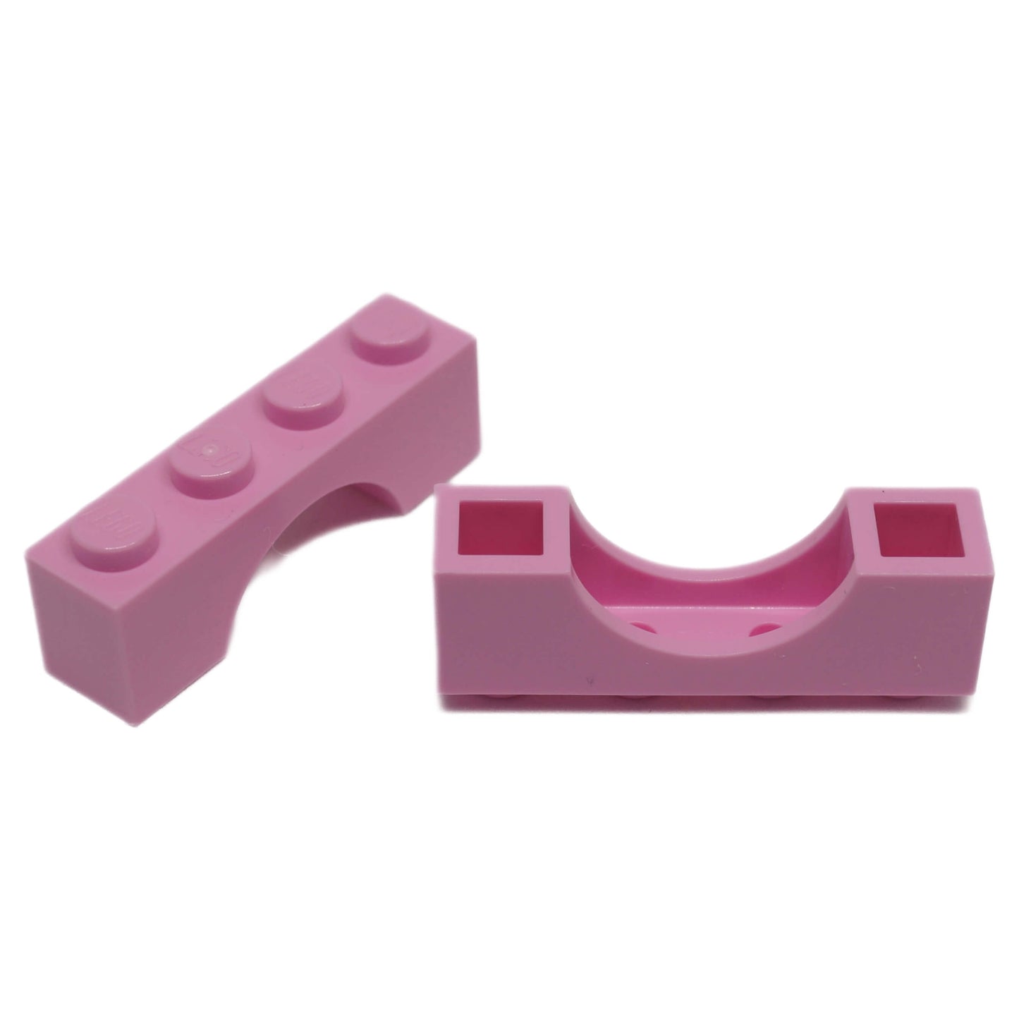 Bright pink arch 1 x 4 brick part 3659 with curved opening for LEGO® building structures and details
