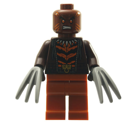 Bronze Tiger LEGO® minifigure sh661 front view tiger print torso