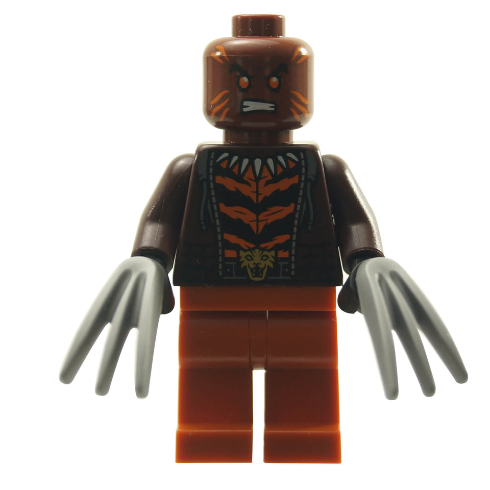 Bronze Tiger LEGO® minifigure sh661 front view tiger print torso