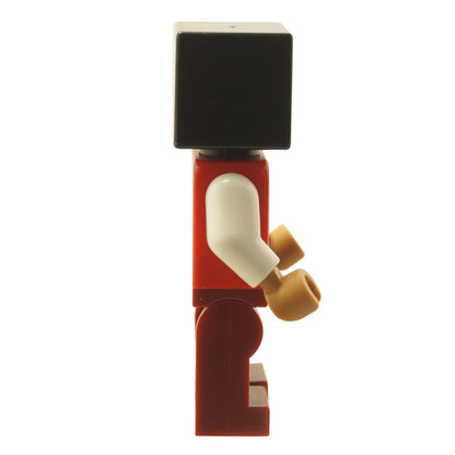 Side view of LEGO® Buccaneer minifigure min171 from Minecraft showing pirate outfit details and blocky Minecraft-style head

