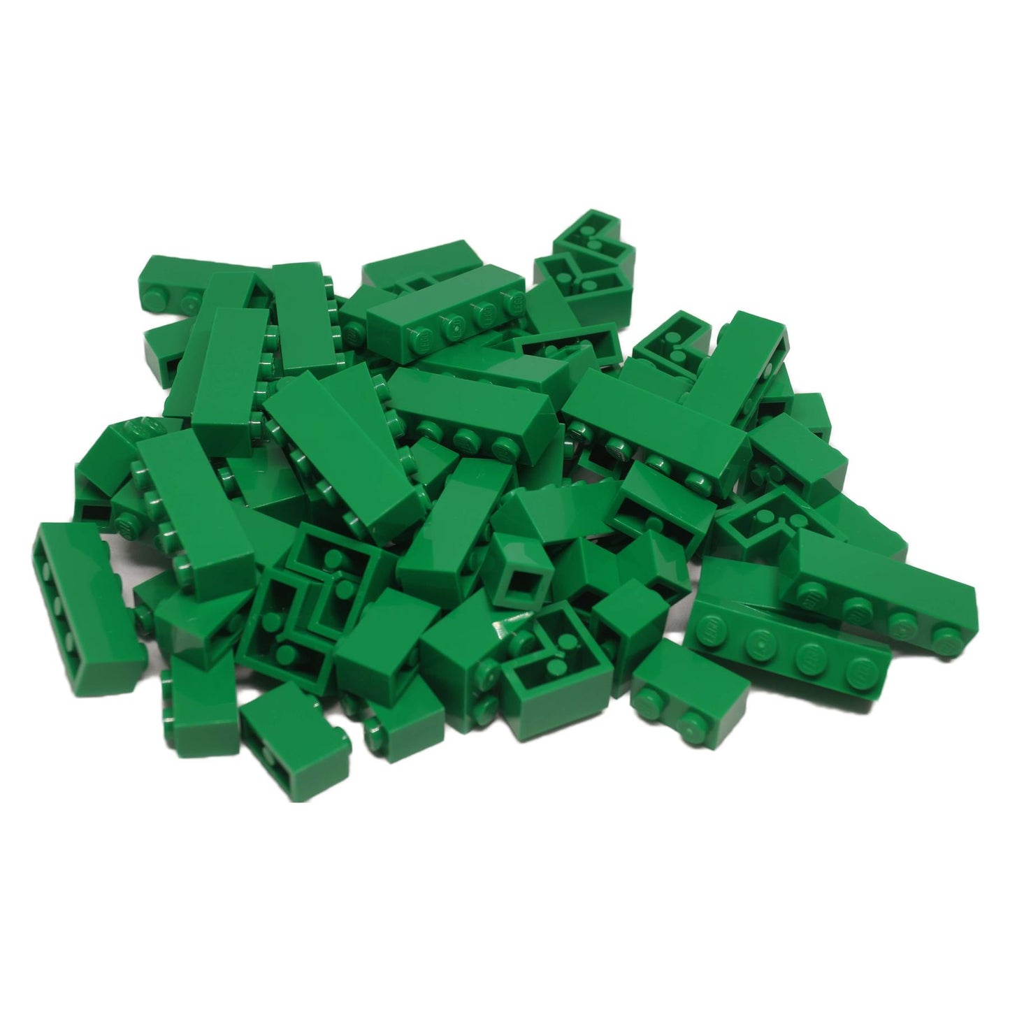 Lote LEGO® de ladrillos verdes 100 piezas mezcla de 1x1 a 1x4 con ladrillos de esquina