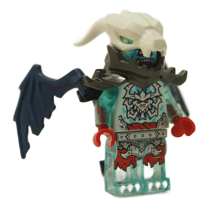 LEGO® Spectral Tyr minifigure with ghostly translucent armor and printed face – NINJAGO Dragons Rising Season 3