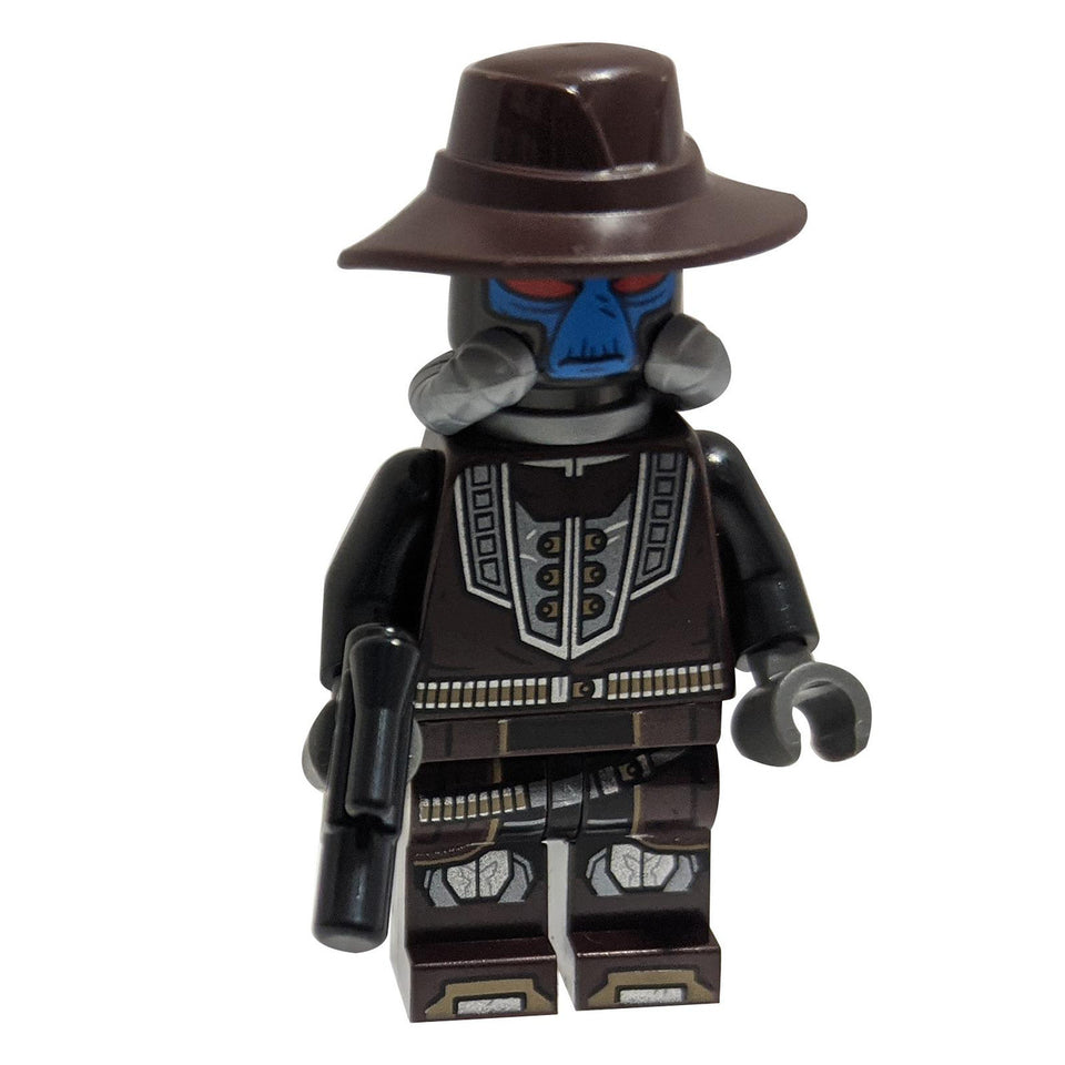 LEGO Star Wars Cad Bane minifigure sw1219 blue head brown hat with weapon