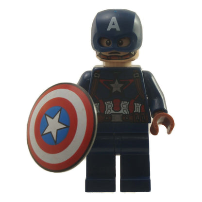 LEGO Captain America minifigure sh0736 with shield dark blue suit