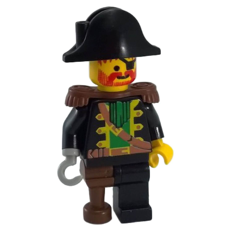 LEGO 船長 紅色的 鬍鬚與海盜帽與骷髏 - pi055