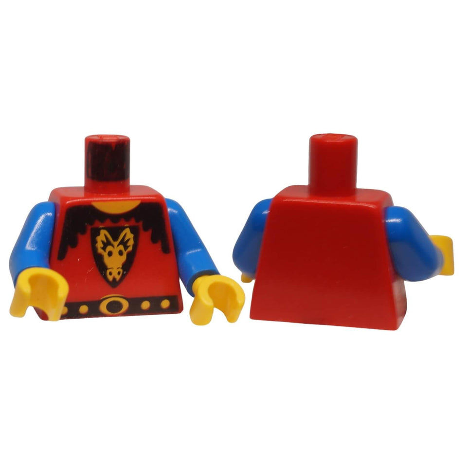 LEGO® Castle Dragon Knights torso with dragon shield emblem and blue arms