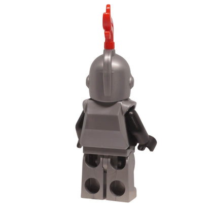 LEGO Castle Knight Statue minifigure bdp236 with metallic armour and red plume back