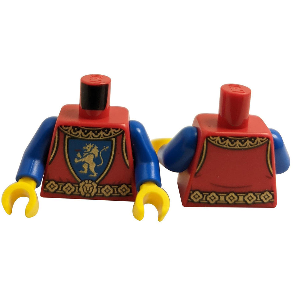 LEGO® Castle torso with lion shield emblem and medieval surcoat print