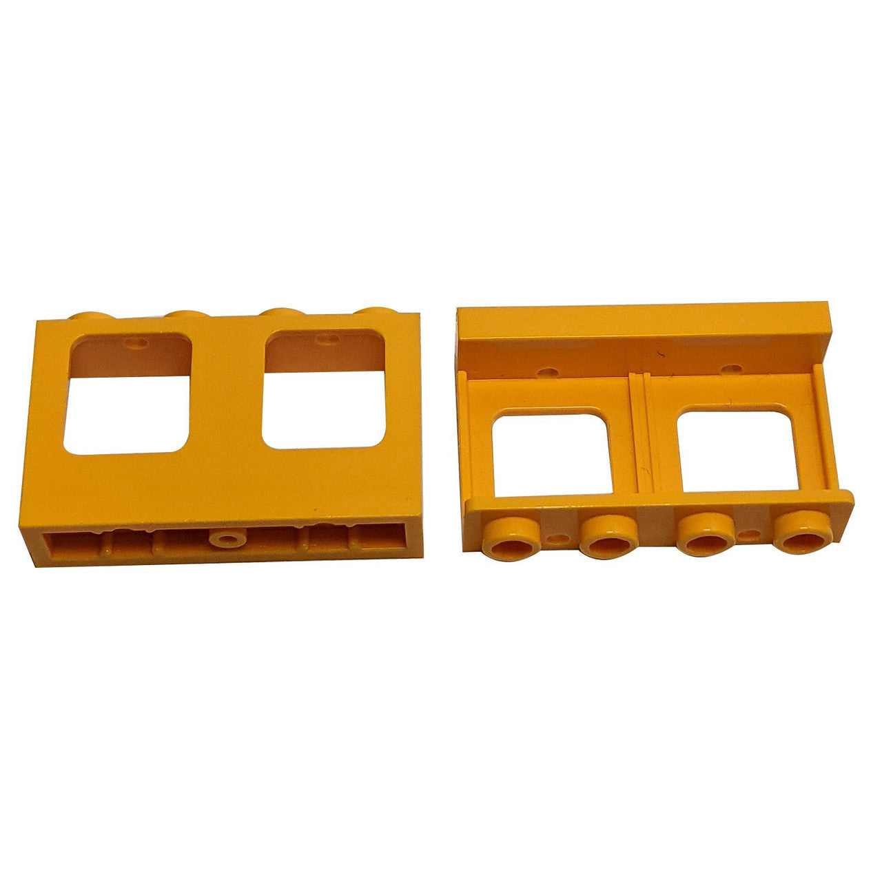 Window 1 x 4 x 2 Plane, Single Top Hole and Single Bottom Hole for Glass