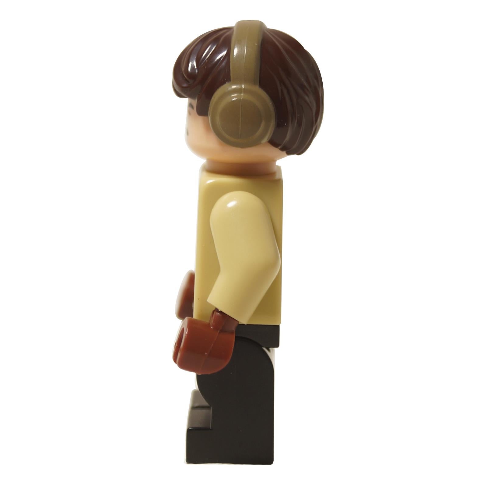 LEGO® Harry Potter Neville Longbottom minifigure (colhp06) side view wearing tan jacket, brown gloves, and earmuffs.