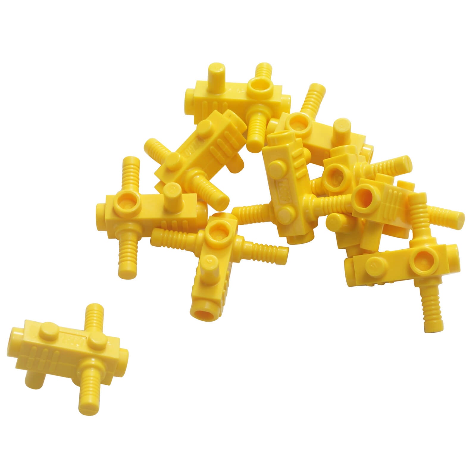 LEGO® minifigure chainsaw body tool 2516 with integrated handles and stud connections