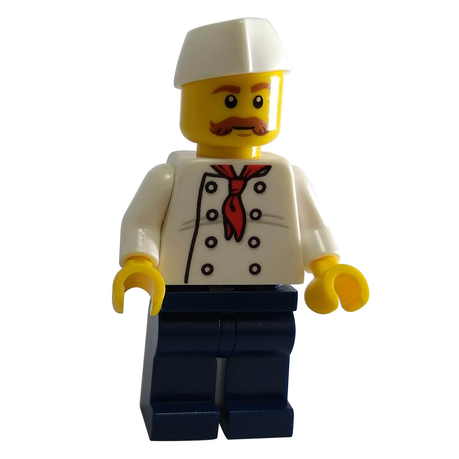 LEGO chef minifigure twn340 red neckerchief white hat moustache