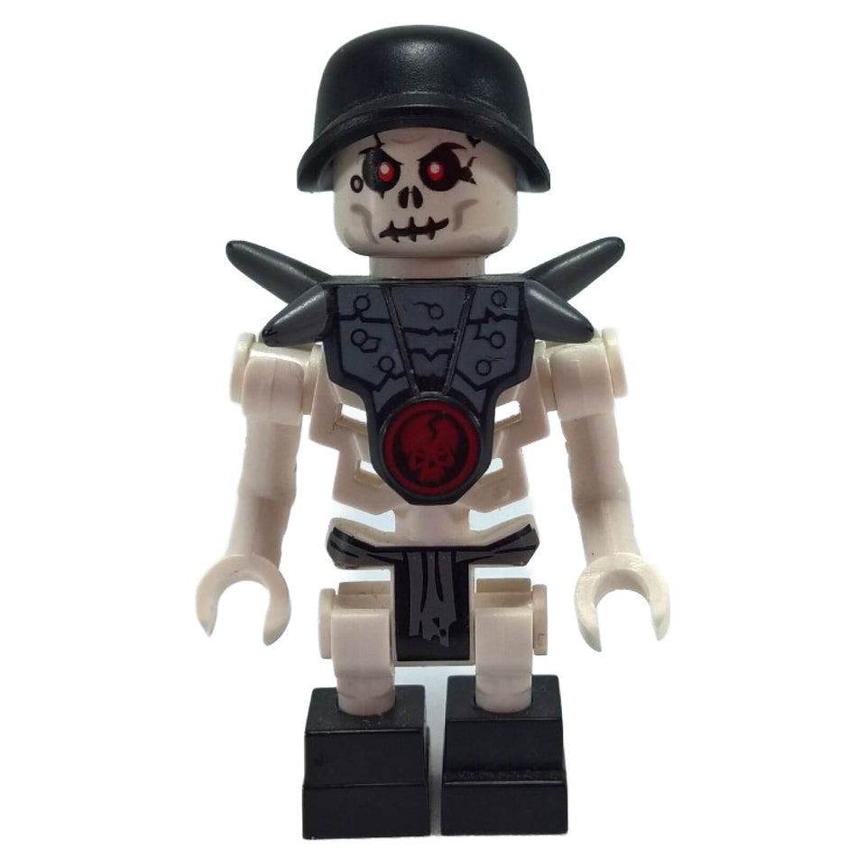 LEGO® NINJAGO Chopov minifigure njo005 with black helmet, spiked armour and skeleton body
