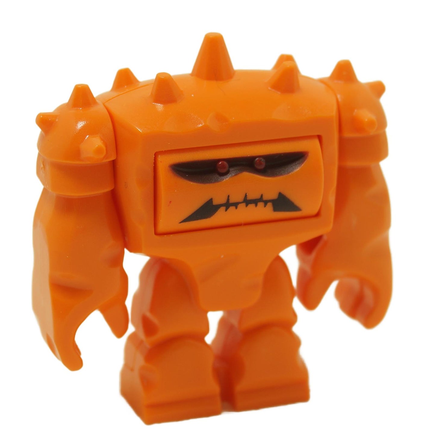 LEGO Chunk monster figure in bright orange with spikes and angry face expression toy010