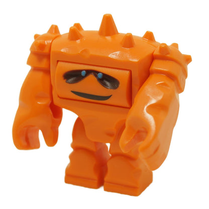 LEGO Chunk monster figure in bright orange with spikes and smiling face toy010