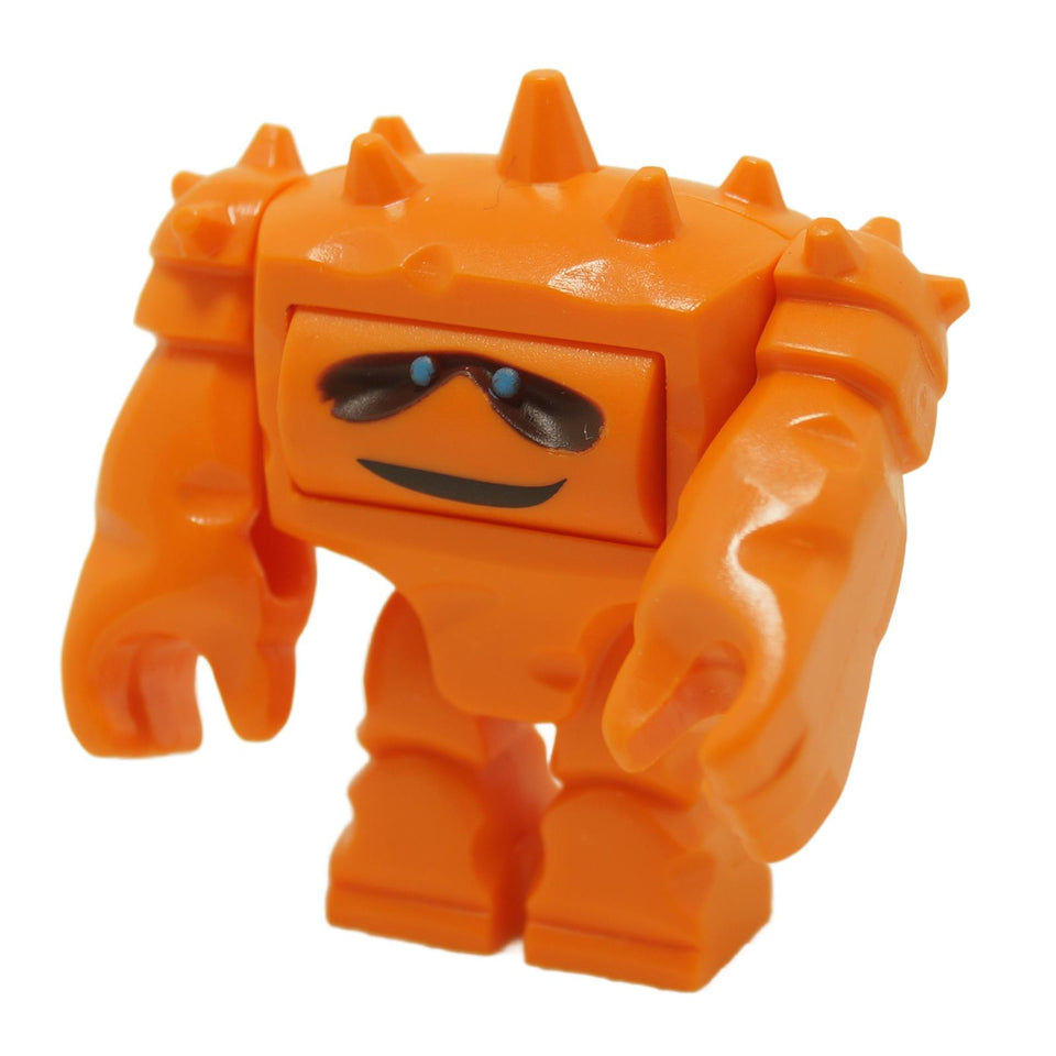 LEGO Chunk monster figure in bright orange with spikes and smiling face toy010