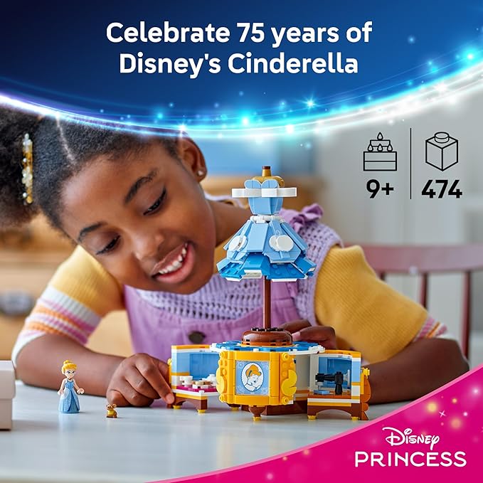 LEGO Disney Cinderella dress building set display model, banner