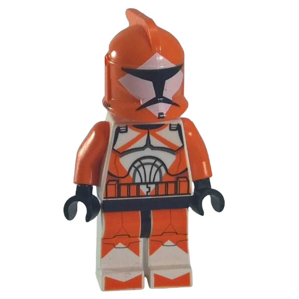 LEGO Clone Trooper Bomb Squad minifigure sw0299 orange armor front view