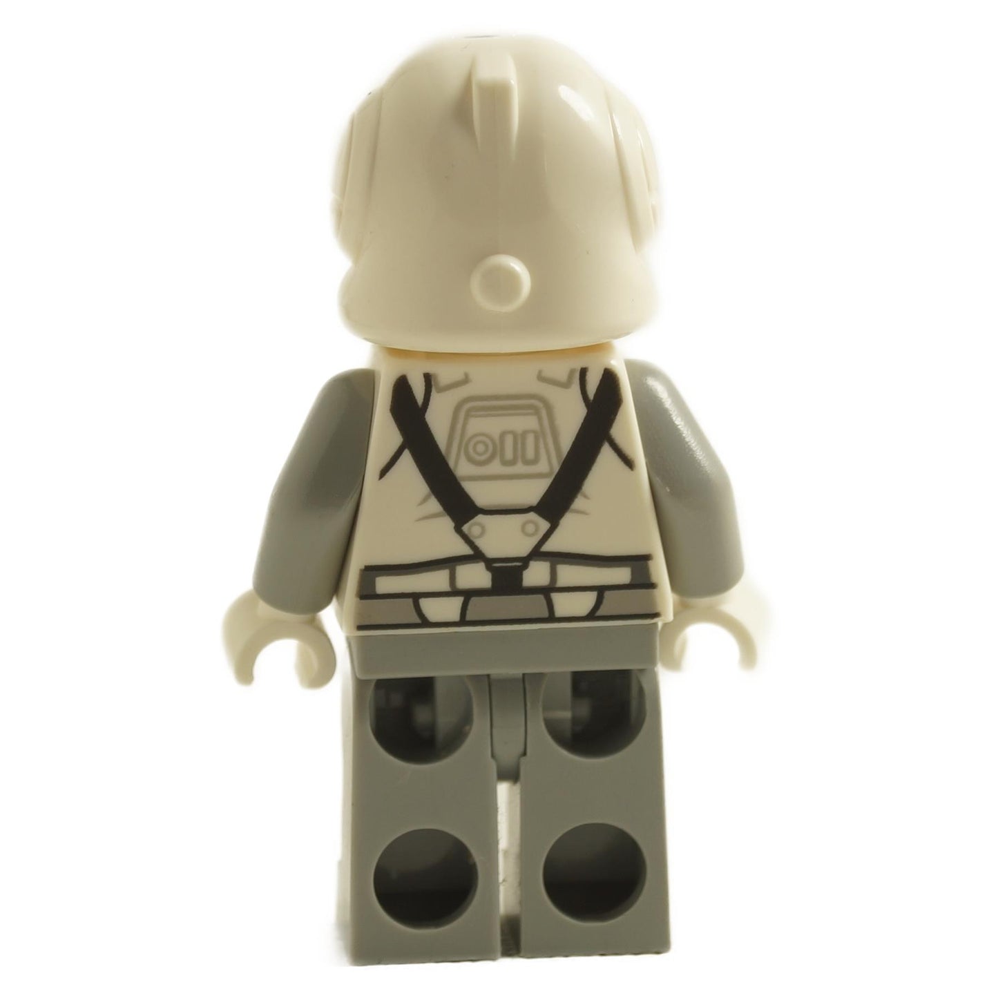 Clone Trooper V-wing Pilot Phase 2 back view with light bluish gray arms and legs and printed harness detail