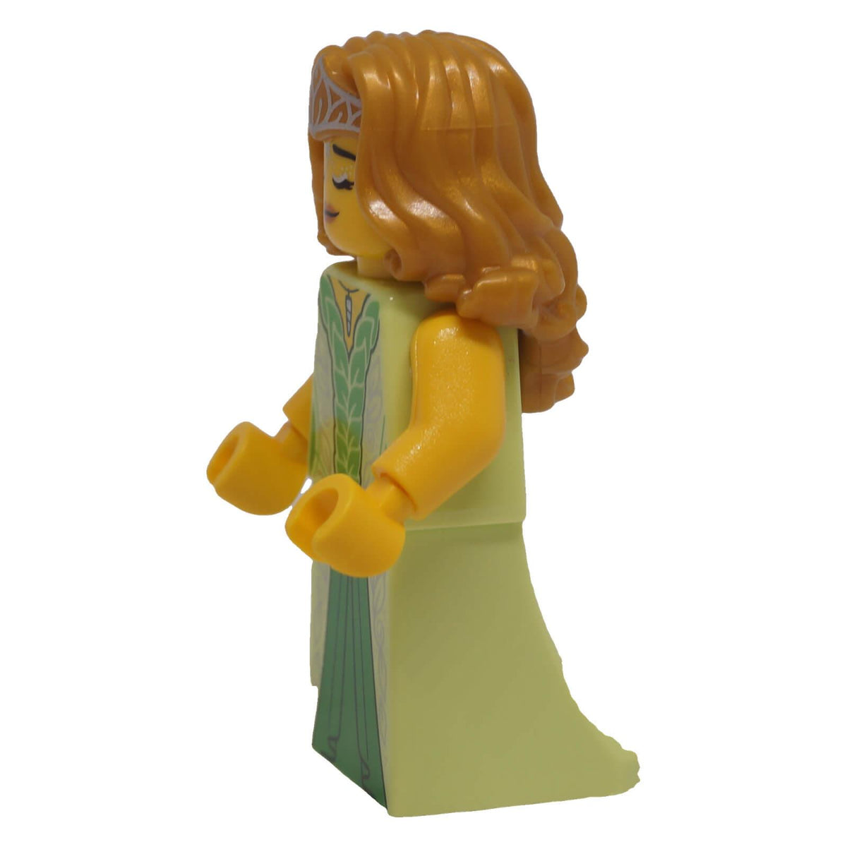 LEGO® Unicorn Elf col484 Series 29 left side view showing long wavy hair and dress