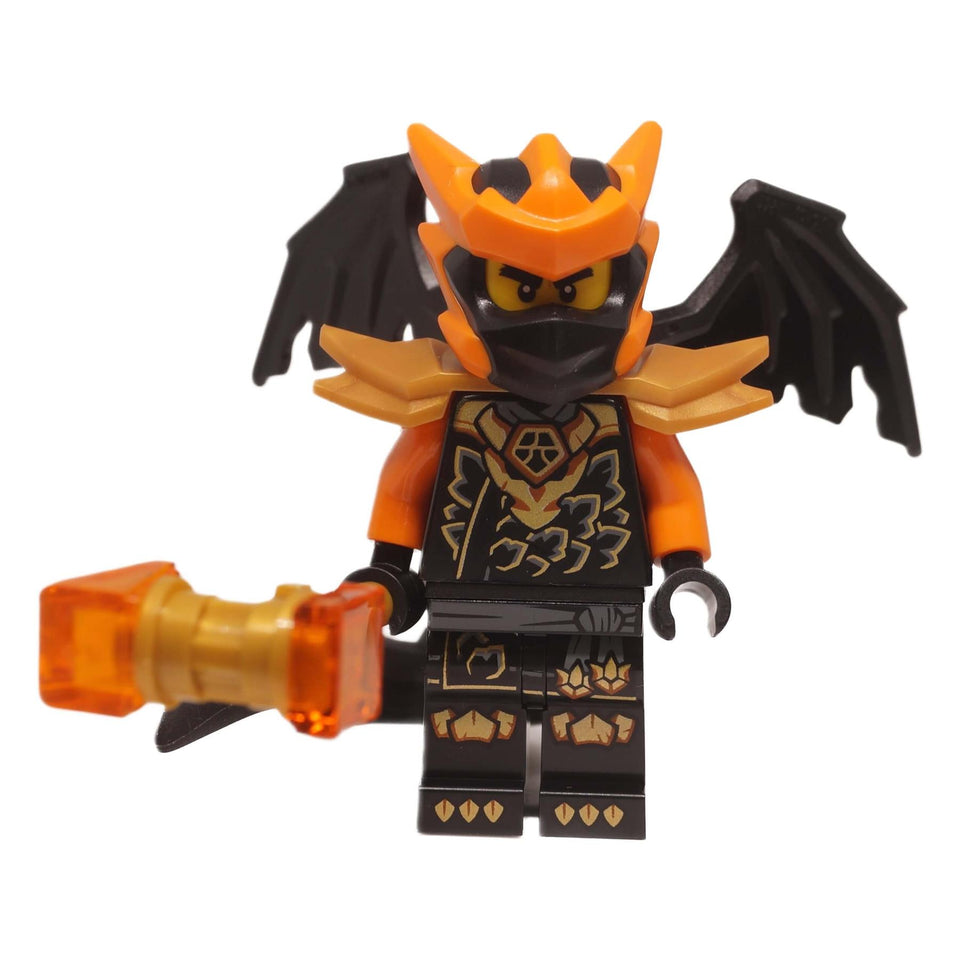 LEGO® NINJAGO® Cole dragon form minifigure with horns wings and hammer S4