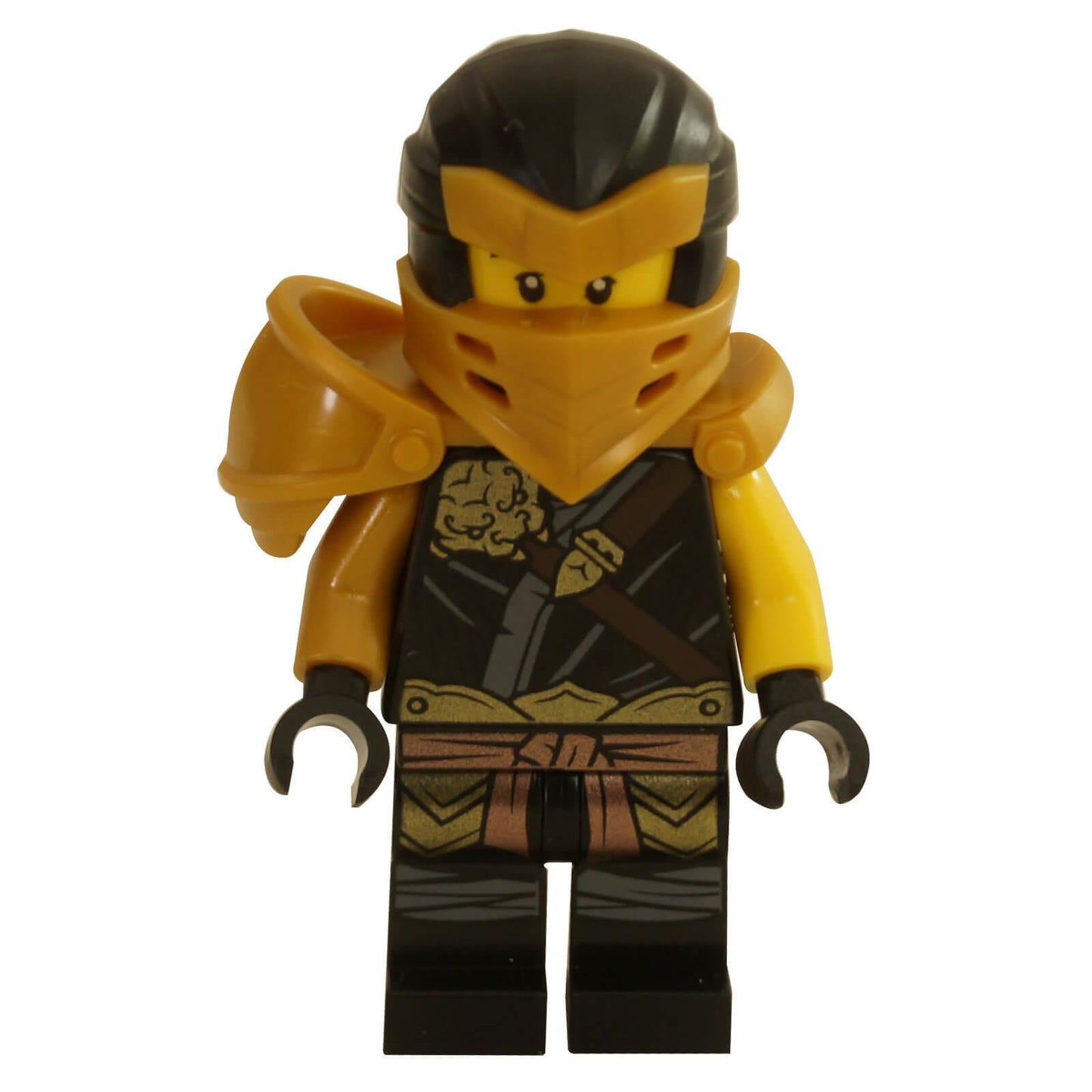 LEGO Cole Hero minifigure njo0606 with gold armor and ninja mask