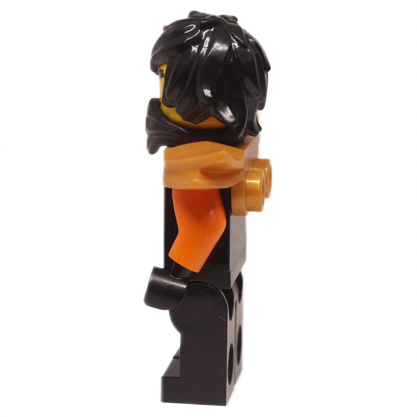 LEGO® NINJAGO® Cole minifigure left side view with black hair and orange arm Dragons Rising S4
