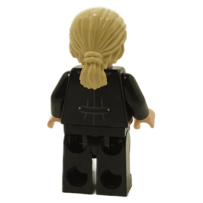 Back view of LEGO® Corban Yaxley minifigure hp357 from the Harry Potter series showing dark robe torso print