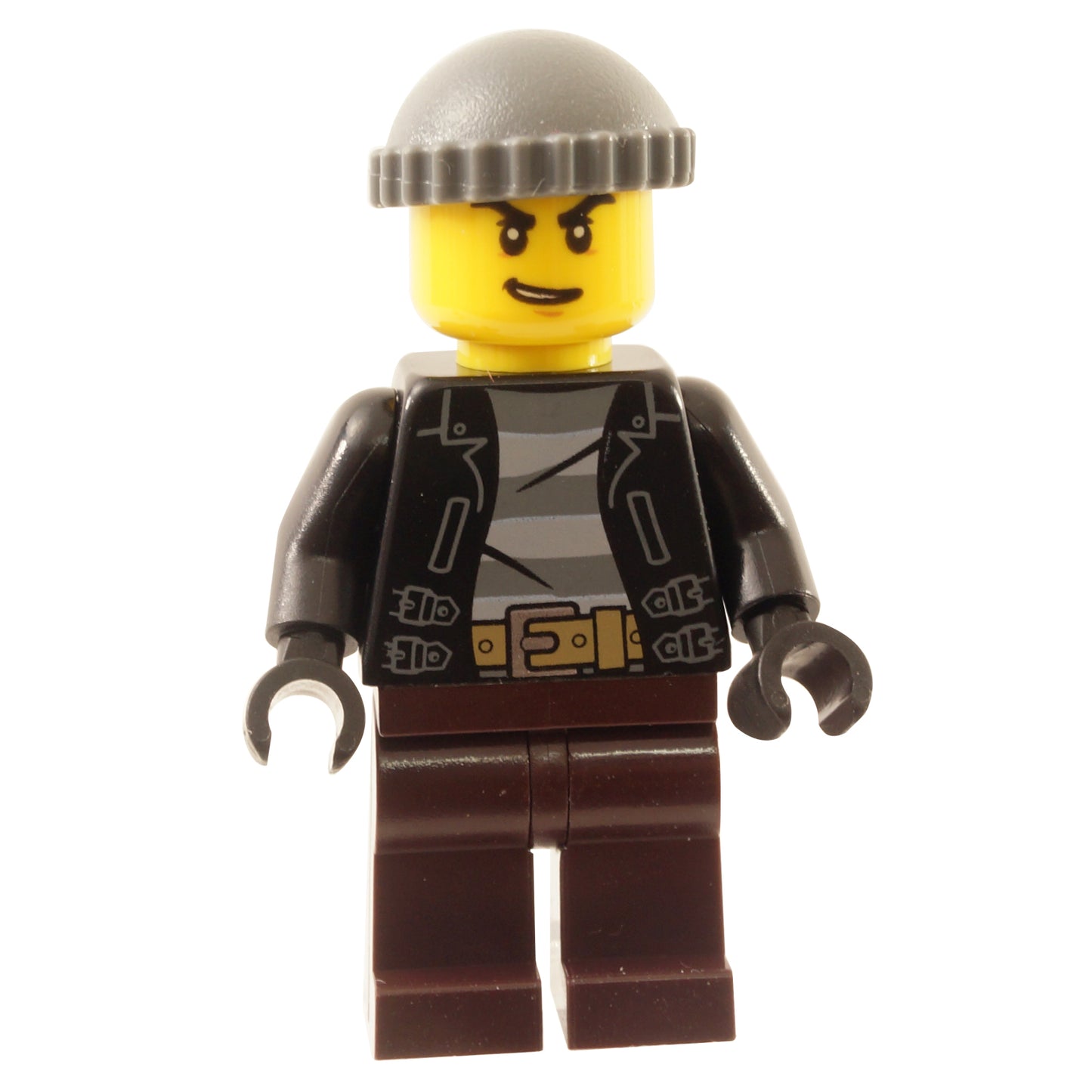 LEGO City criminal minifigure cty1133 black jacket beanie