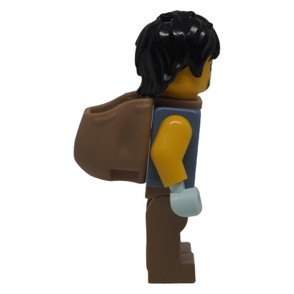 LEGO® City Jungle Explorer Medic cty1780 right side view with dark tan cargo legs and expedition backpack