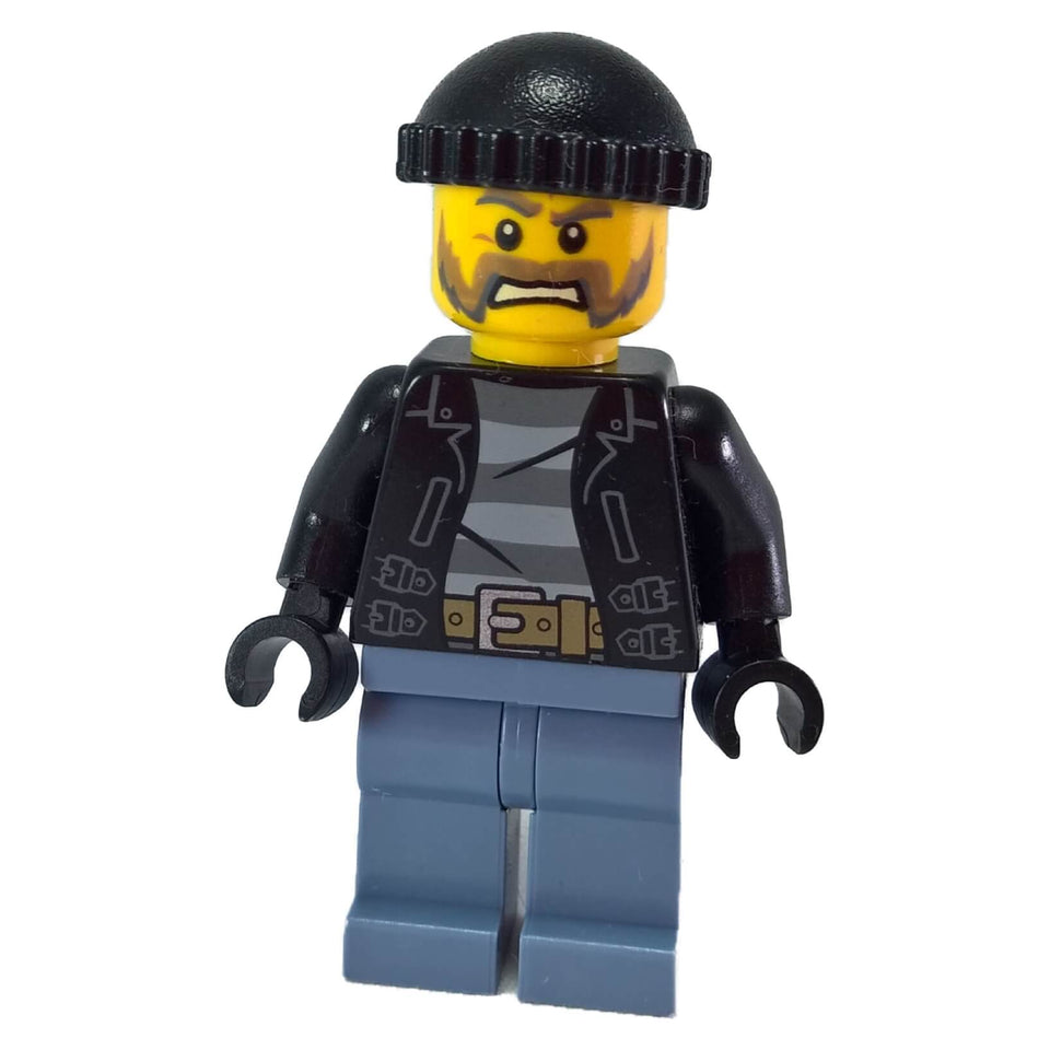 Bandido de LEGO® City con barba marrón y gris - cty0621