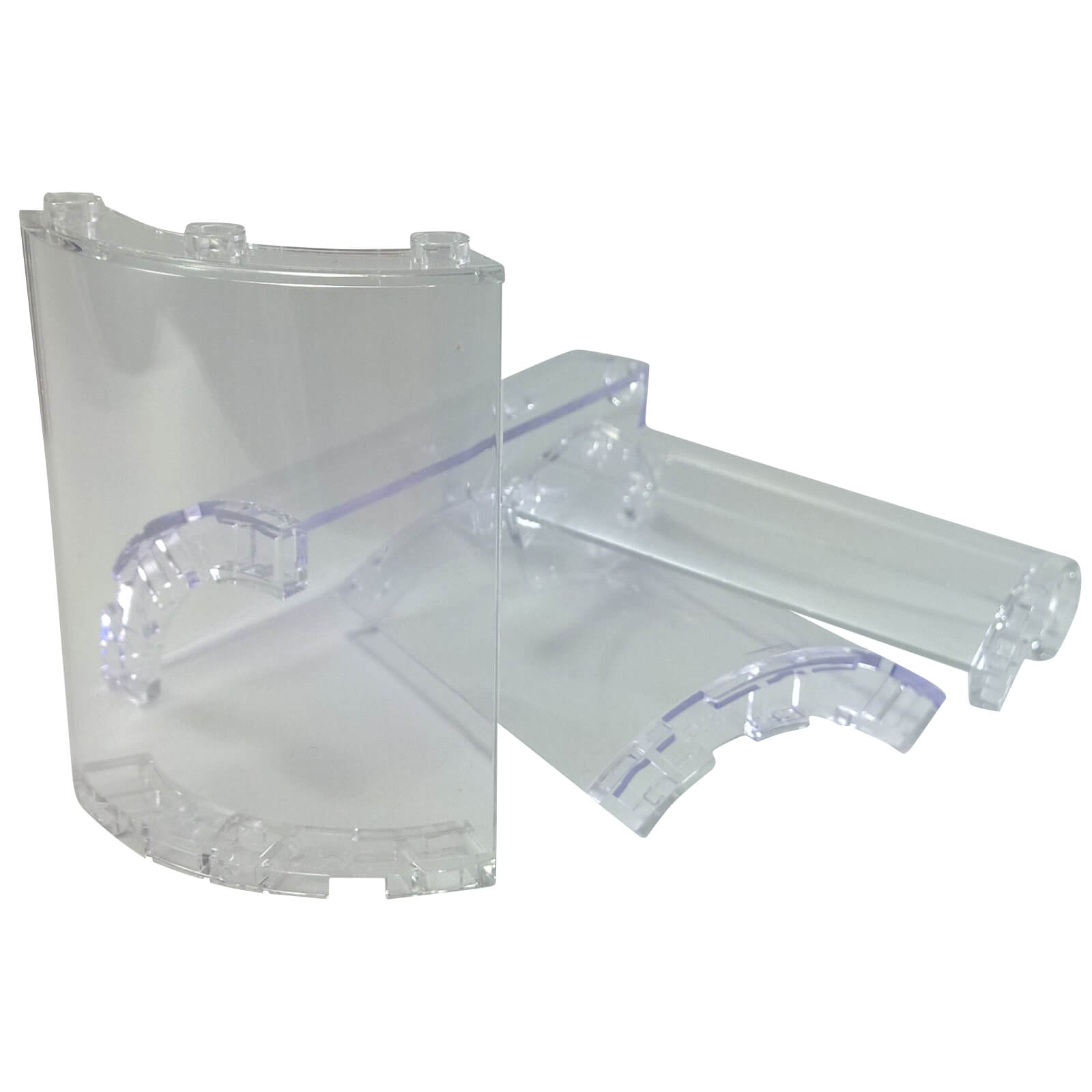LEGO cylinder quarter 4 x 4 x 6 curved wall piece in transparent clear part 30562
