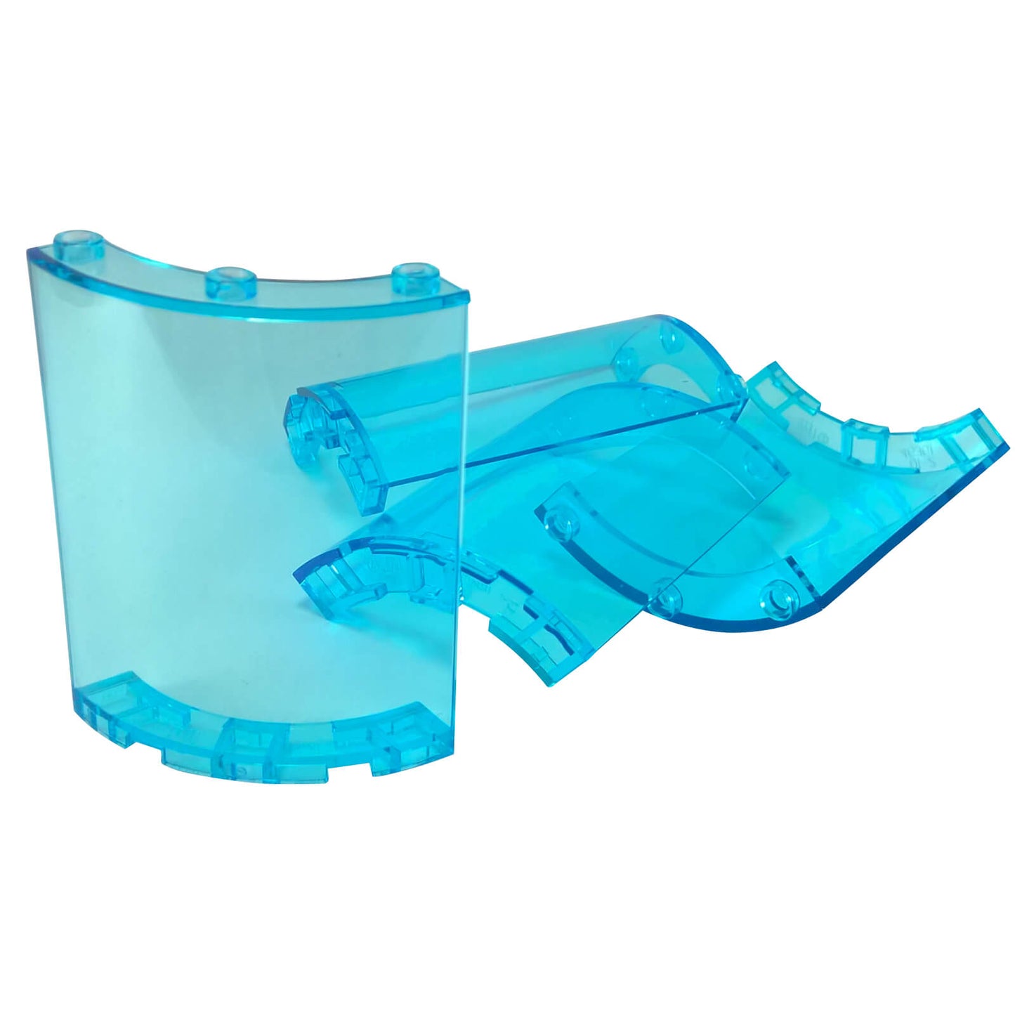 LEGO cylinder quarter 4 x 4 x 6 curved wall piece in transparent light blue part 30562