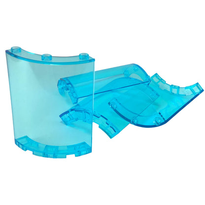 LEGO cylinder quarter 4 x 4 x 6 curved wall piece in transparent light blue part 30562