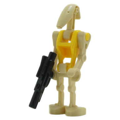 Minifigurka LEGO Battle Droid Commander, żółty tors, widok z boku