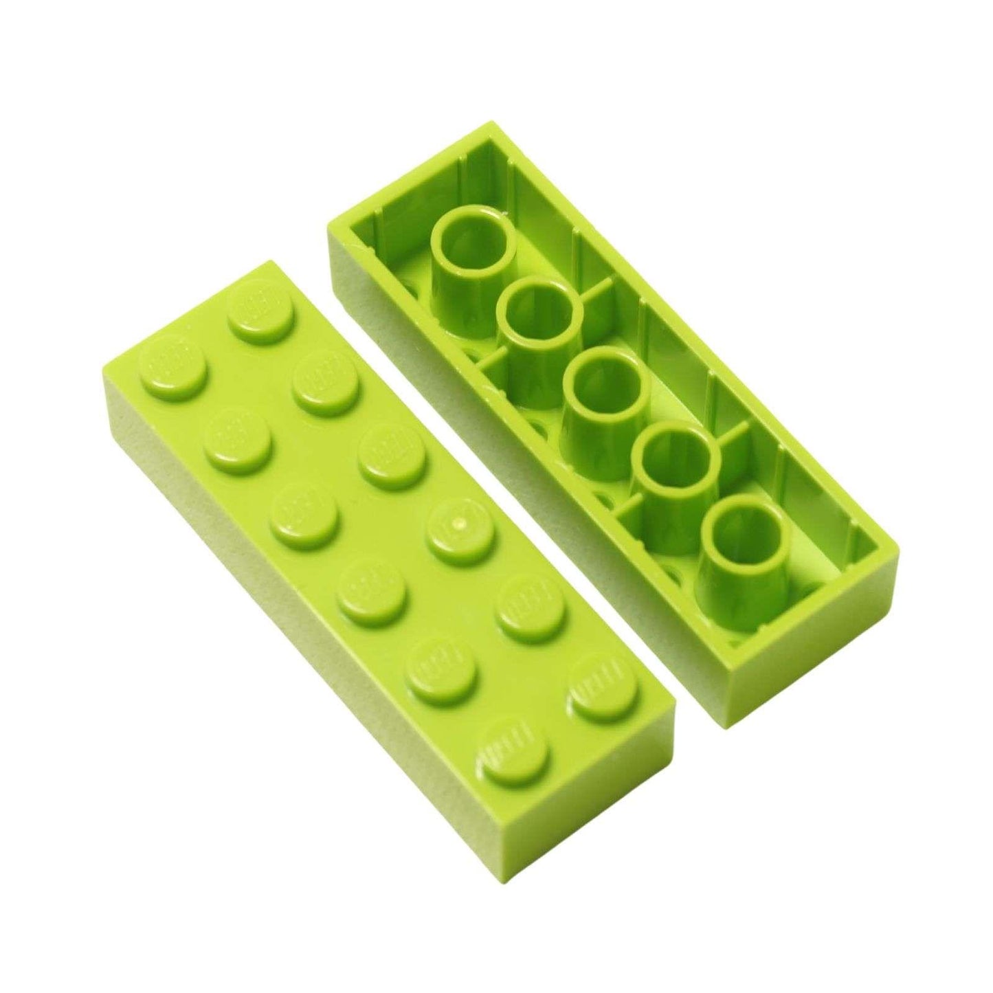 LEGO® peça de construção padrão 2x6 brick 2456 usada para construção estrutural robusta, lime
