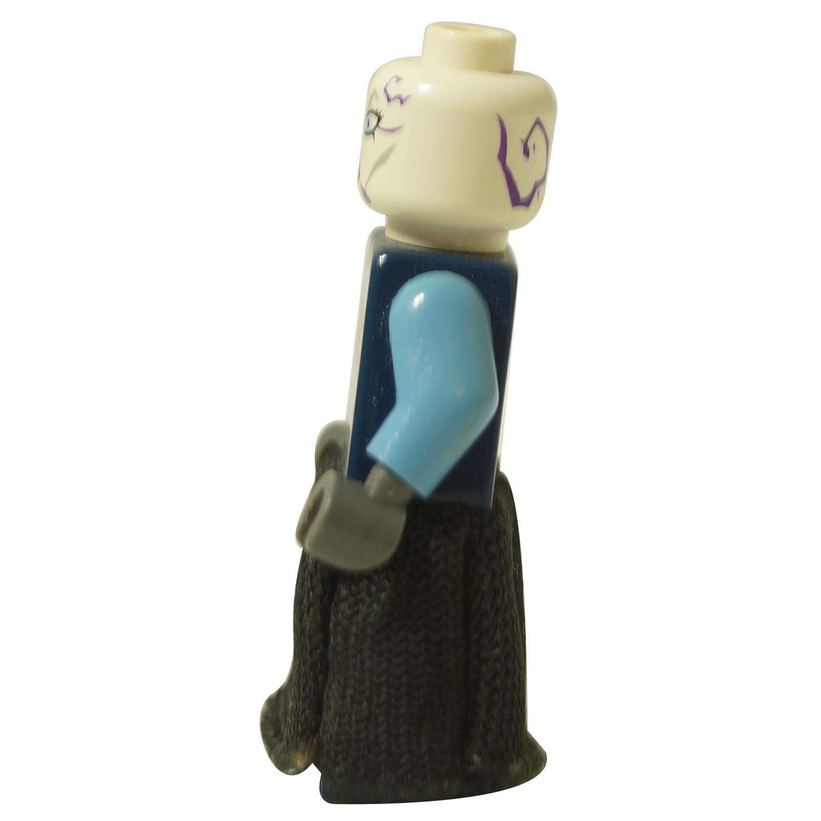 LEGO® Star Wars Asajj Ventress minifigure (sw0195) side view showing detailed head print and cloth skirt piece.