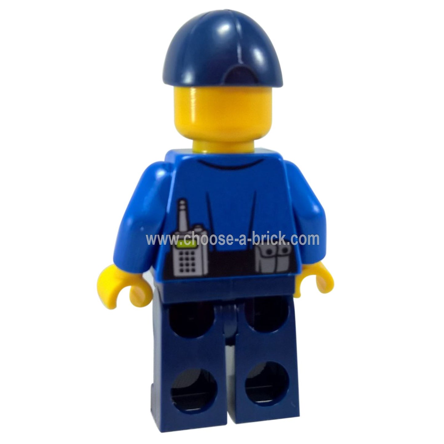 Police - City Officer Gold Badge Dark Blue Cap with Hole Lopsided Grin