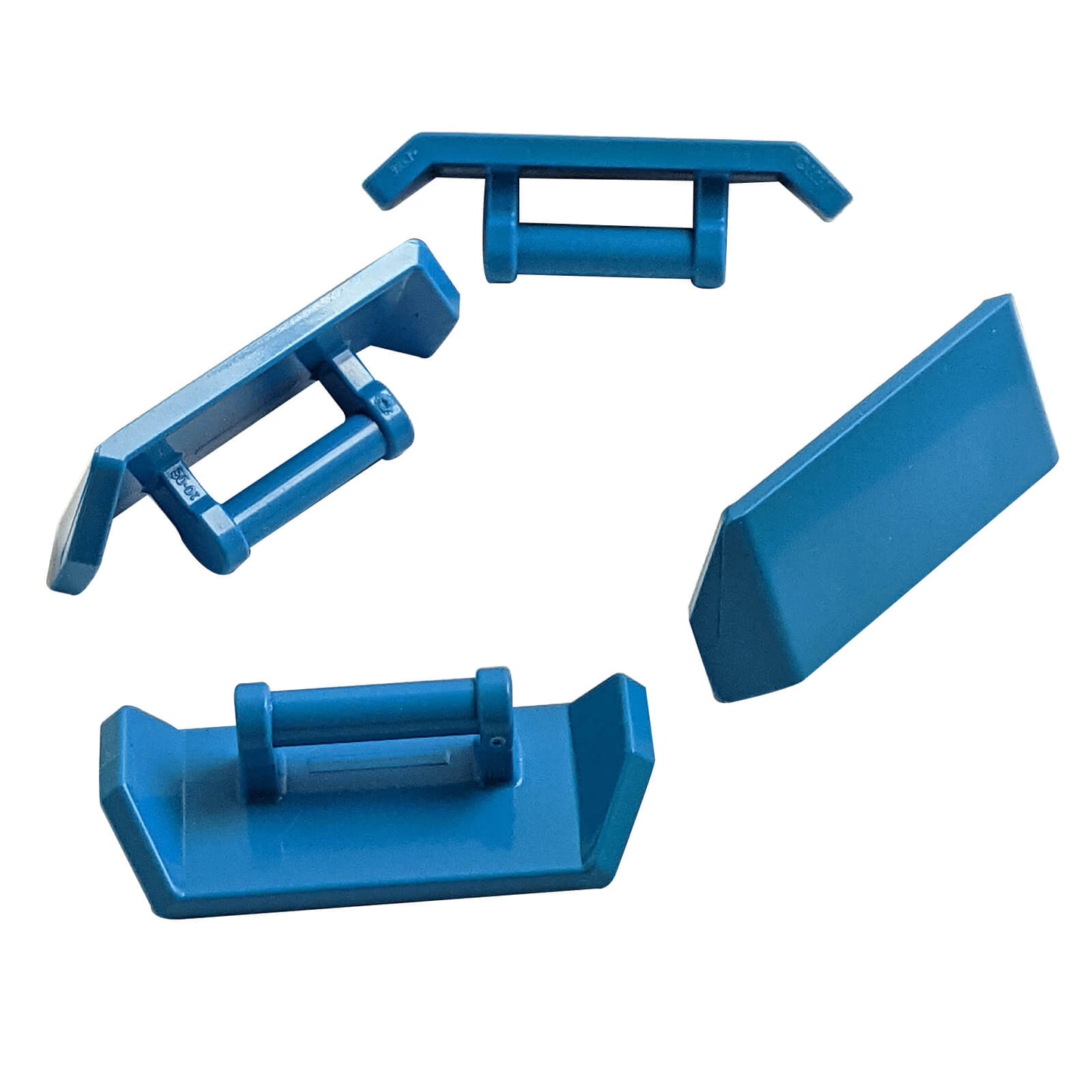 Dark azure LEGO® vehicle spoiler with integrated bar handle, used for cars, racers, and custom builds
