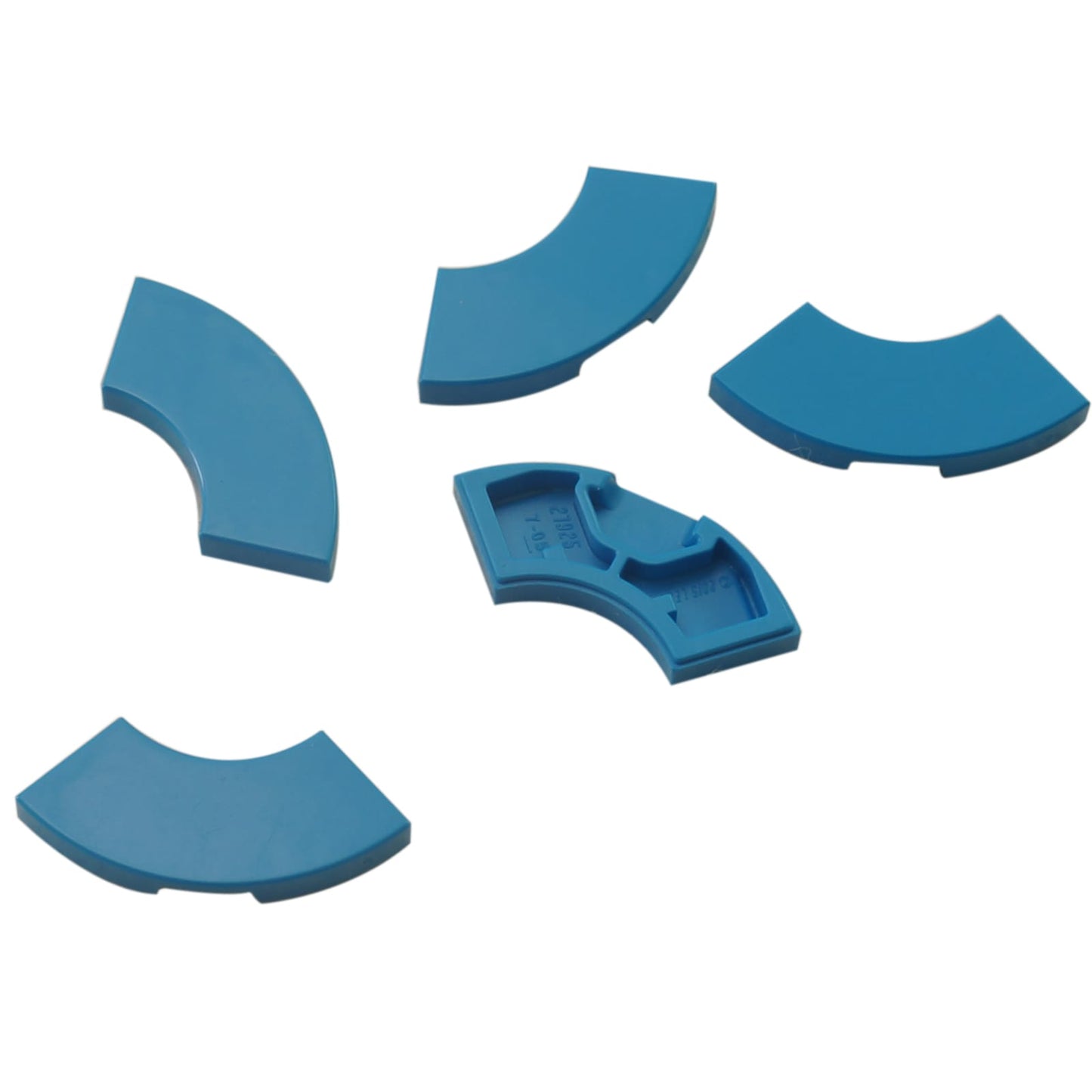 Dark azure Tile round corner 2 x 2 macaroni for curved edges, smooth corners, and clean LEGO® builds

