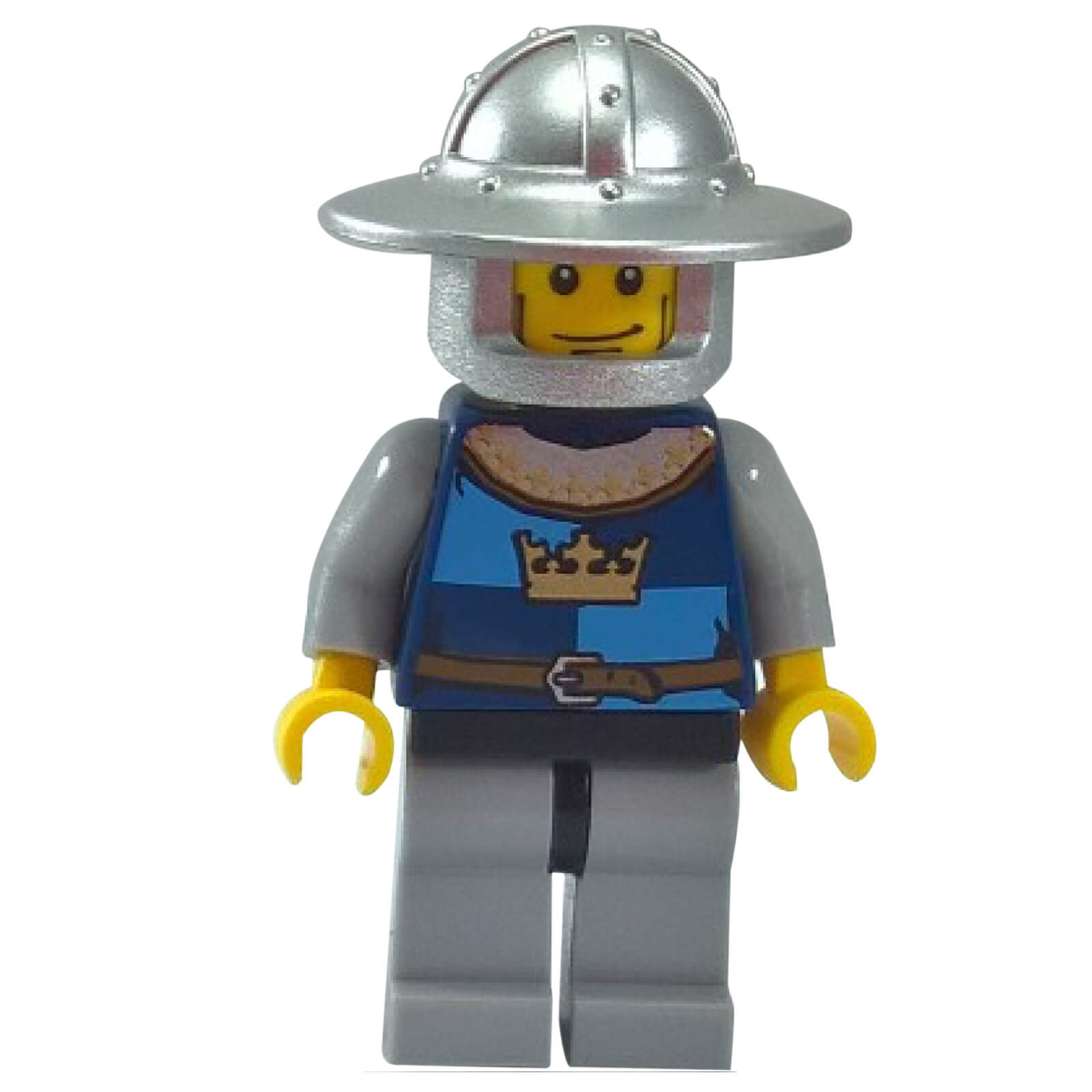 Dark blue Crown Knight cas426 with wide-brim helmet and cheek lines
