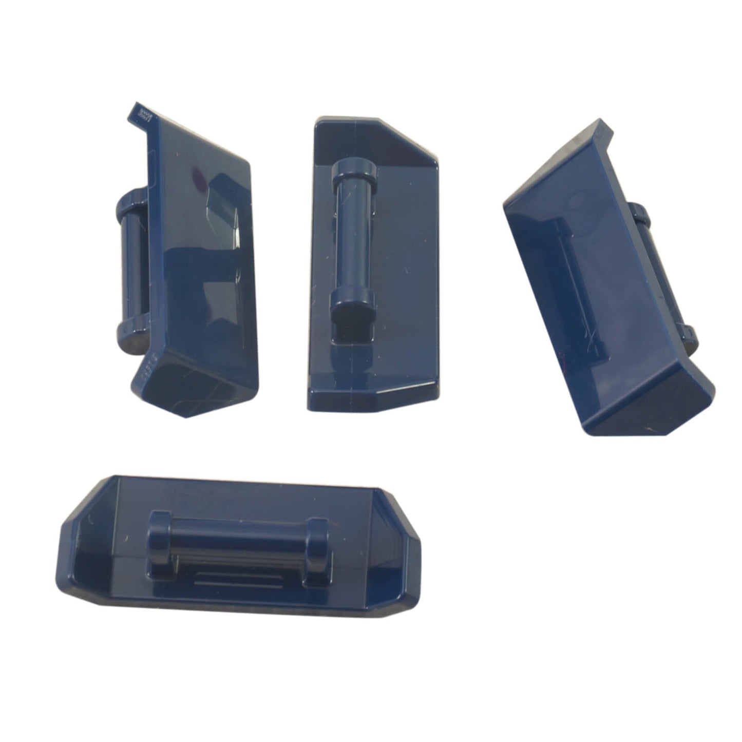 Dark blue LEGO® vehicle spoiler with integrated bar handle, used for cars, racers, and custom builds
