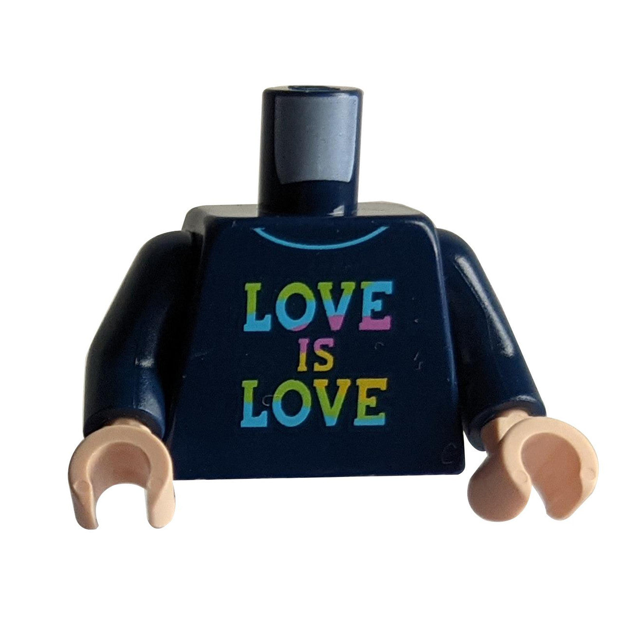 dark blue LEGO love is love statement shirt torso 973pb4445c01
