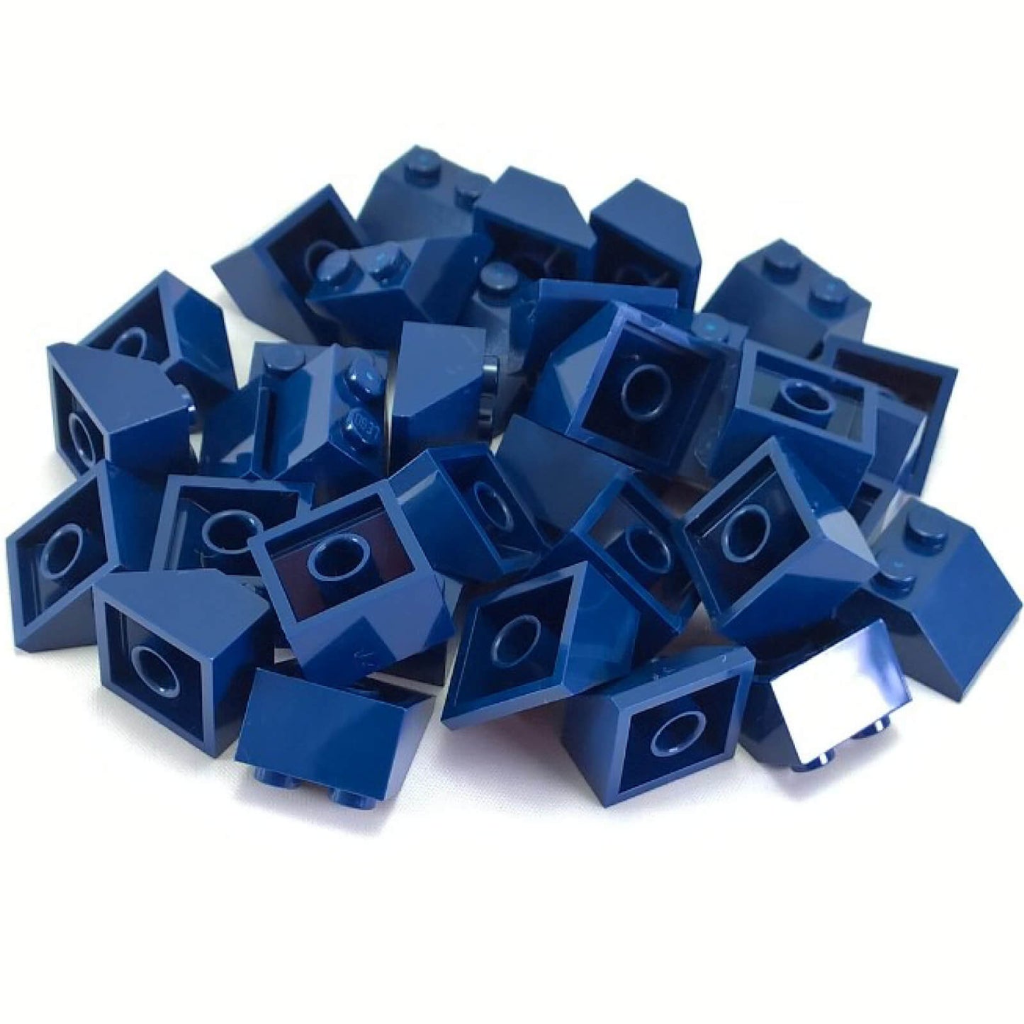 Dark blue 45 degree slope brick 2 x 2 for angled builds, roofs and shaping
