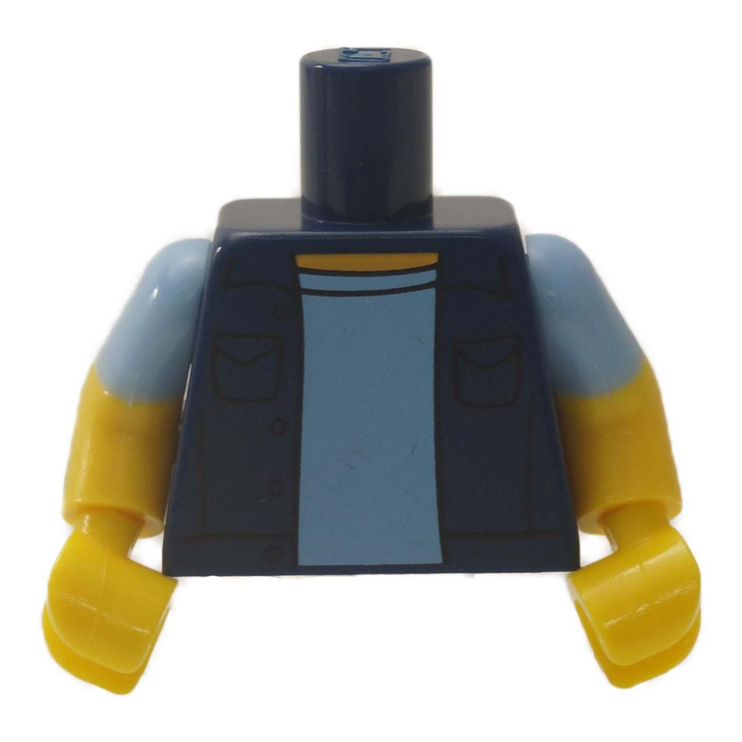 dark blue LEGO vest torso light blue shirt tattoo arm 973pb1991c01
