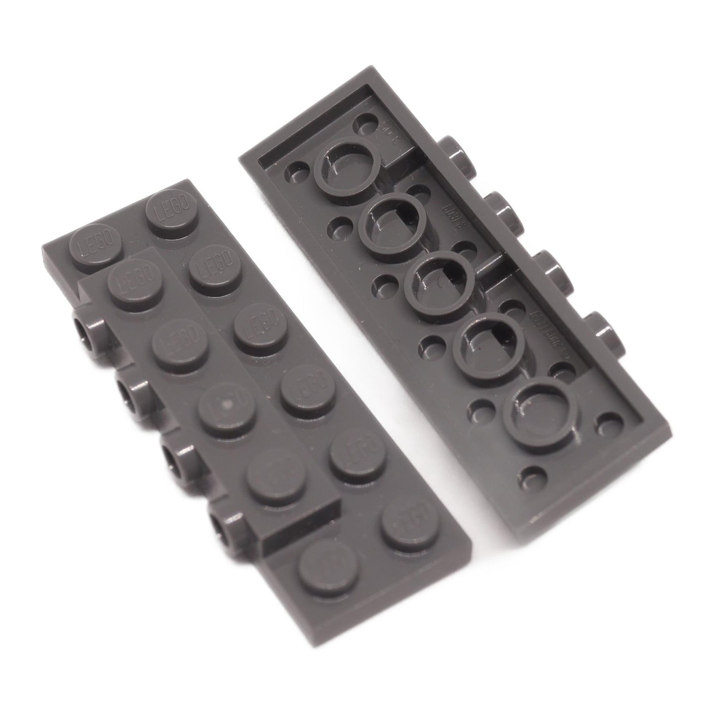 placa modificada gris azulado oscuro 87609 2 x 6 x 2/3 con 4 studs en el lado parte de conexión de construcción

